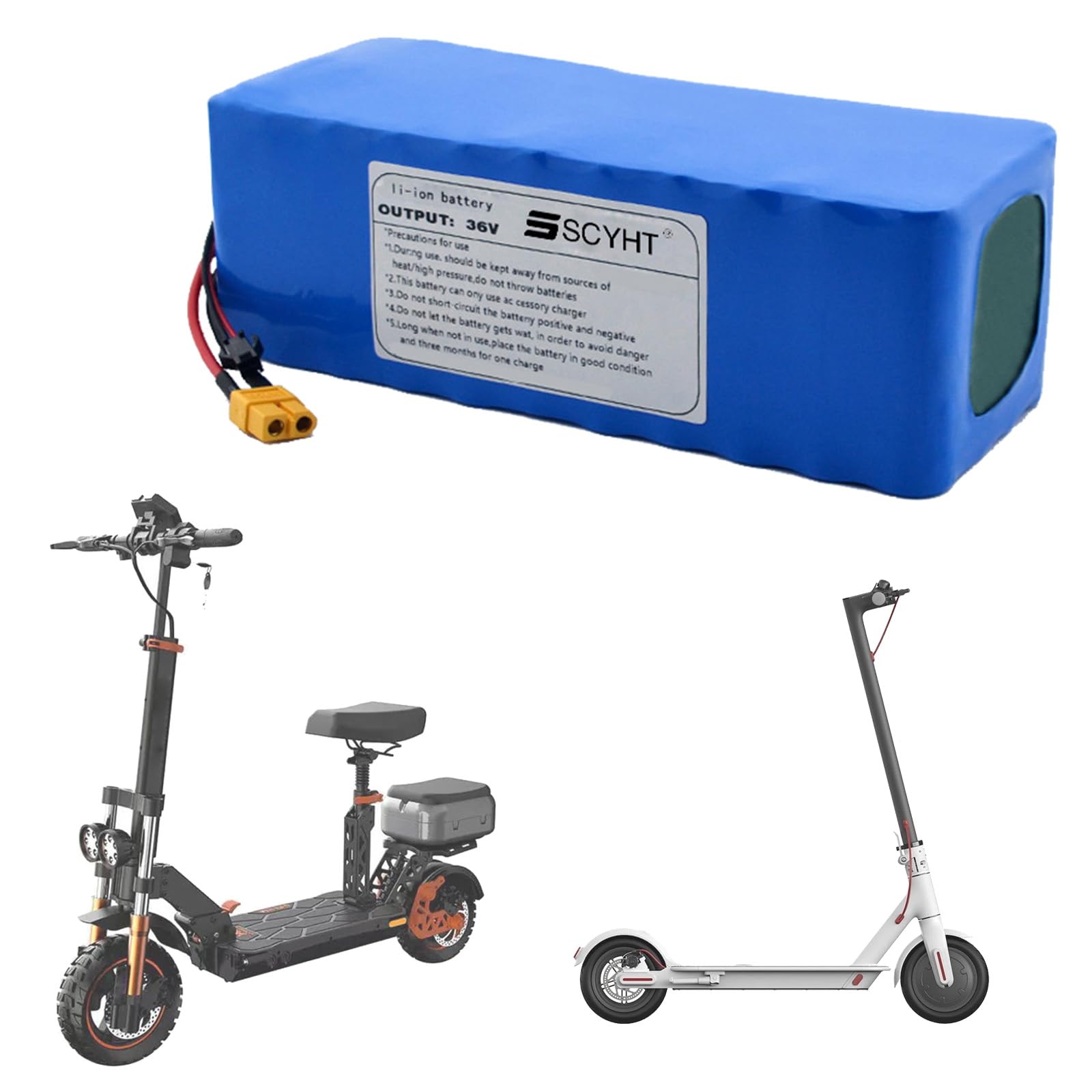 Batterie pour Trottinette électrique 36 V Batterie au Lithium 10 Ah 6 Ah 8 Ah Batteries Skateboard électrique Batteries de Remplacement pour Karting avec BMS,36v6ah SM+xt60