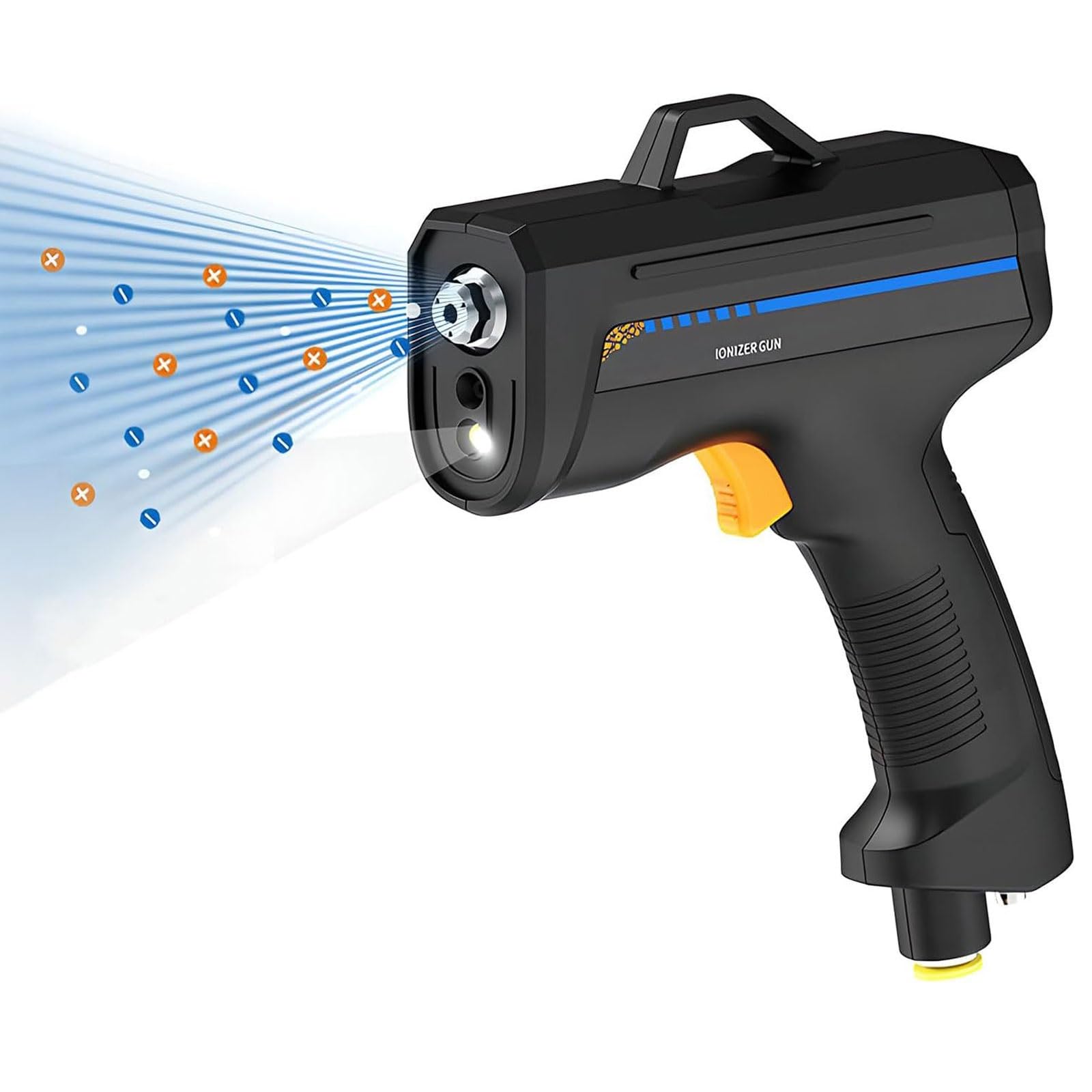 Pistola eliminadora de estática portátil con luz LED for polvo | Pistola antiestática,soplador de iones,velocidad ajustable,pistola de aire ionizante(Economy Type)