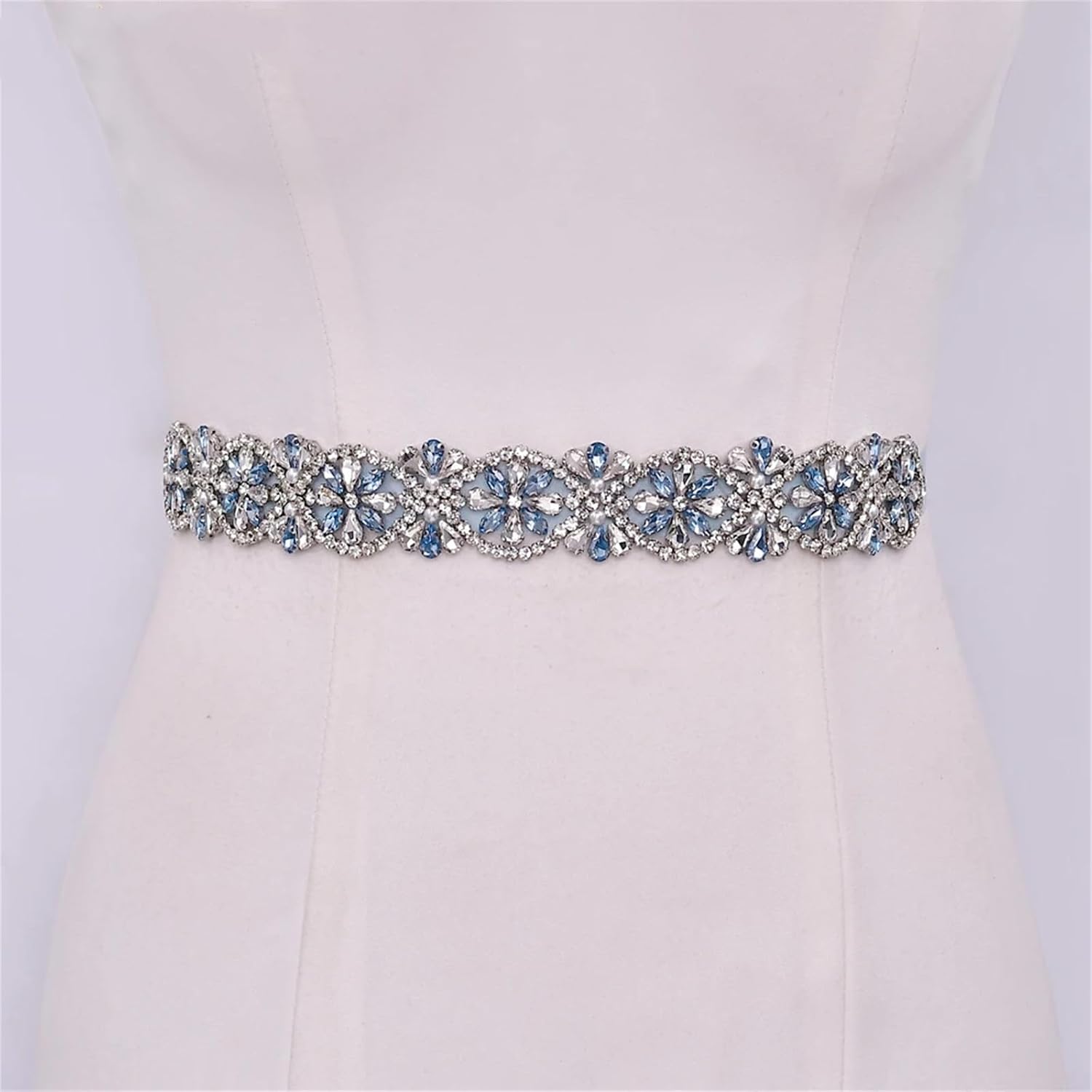 Women’S Elegant Sparkling Rhinestone Bridal Belt Handmade Wedding Sash For Formal Occasion And Party Dresses