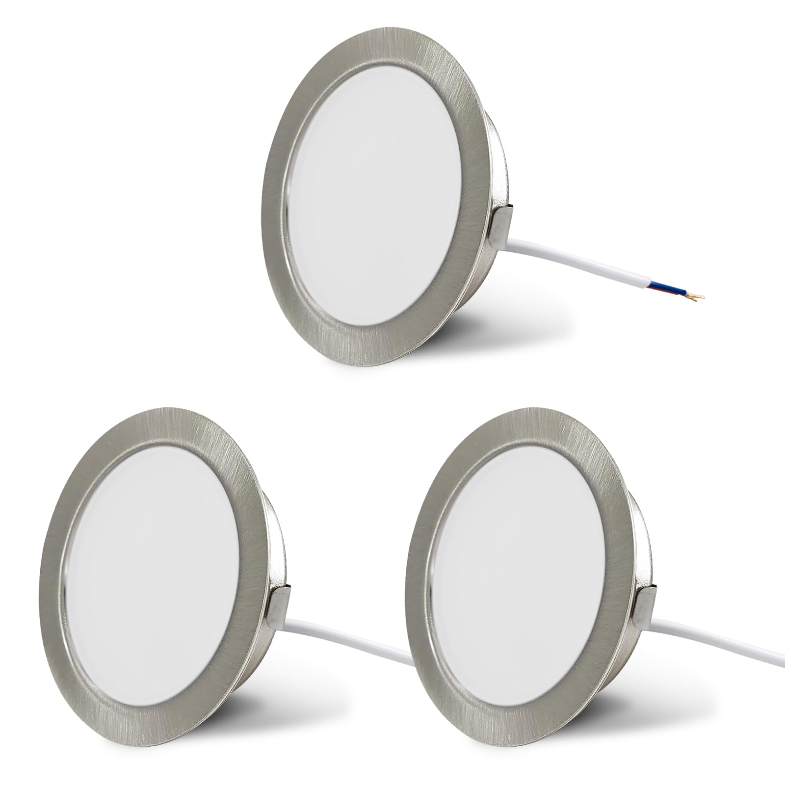 Set De 3 Luminaires Pour Meuble Led Dimmable 230V, 4W Led Ip44 G4 20Mm