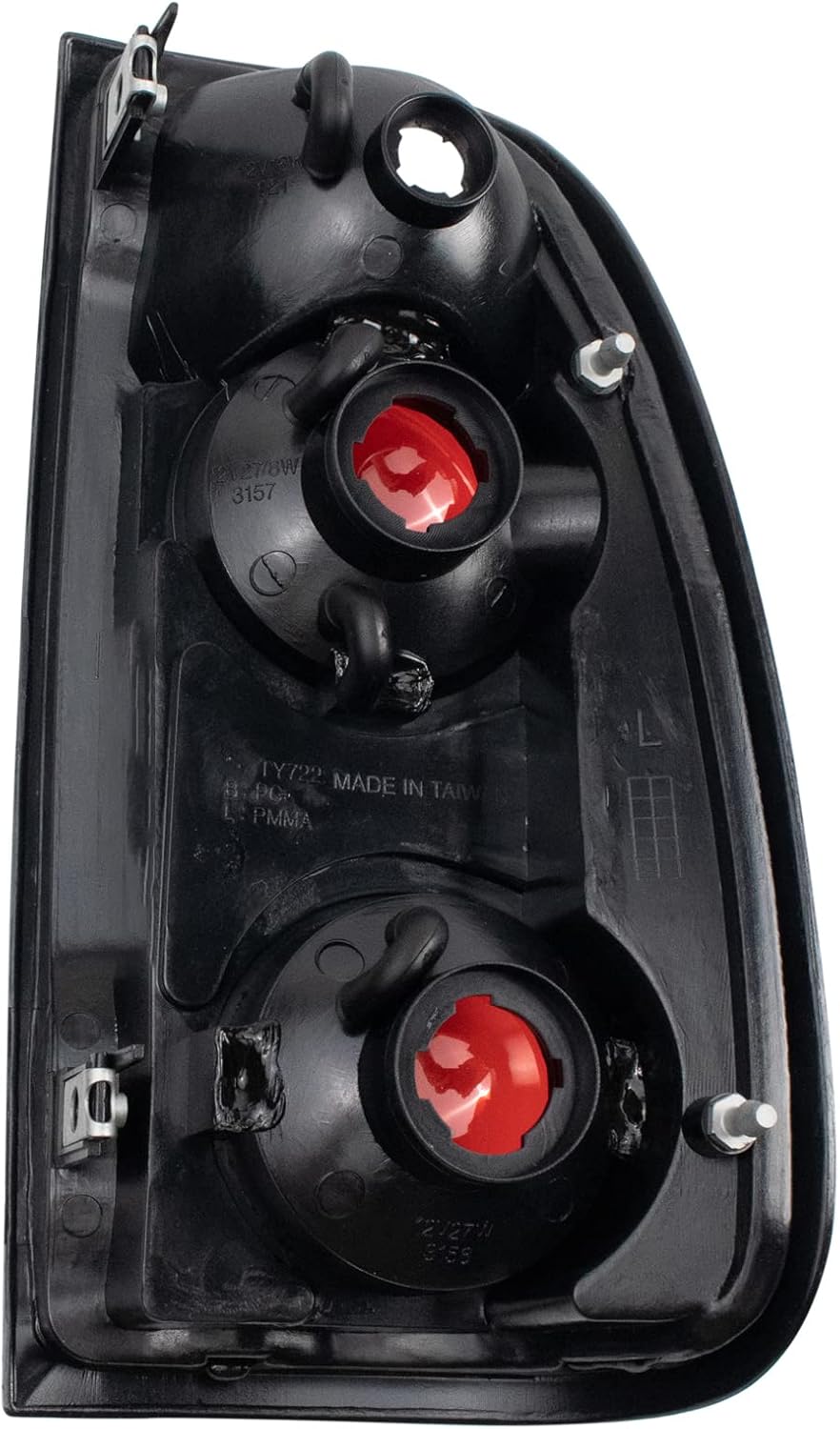 TRQ 2 Piece Driver & Passenger Side Tail Light Assembly Performance Set Clear Black Background Compatible with 2001-2006 Toyota Tundra TO2800129 TO2801129