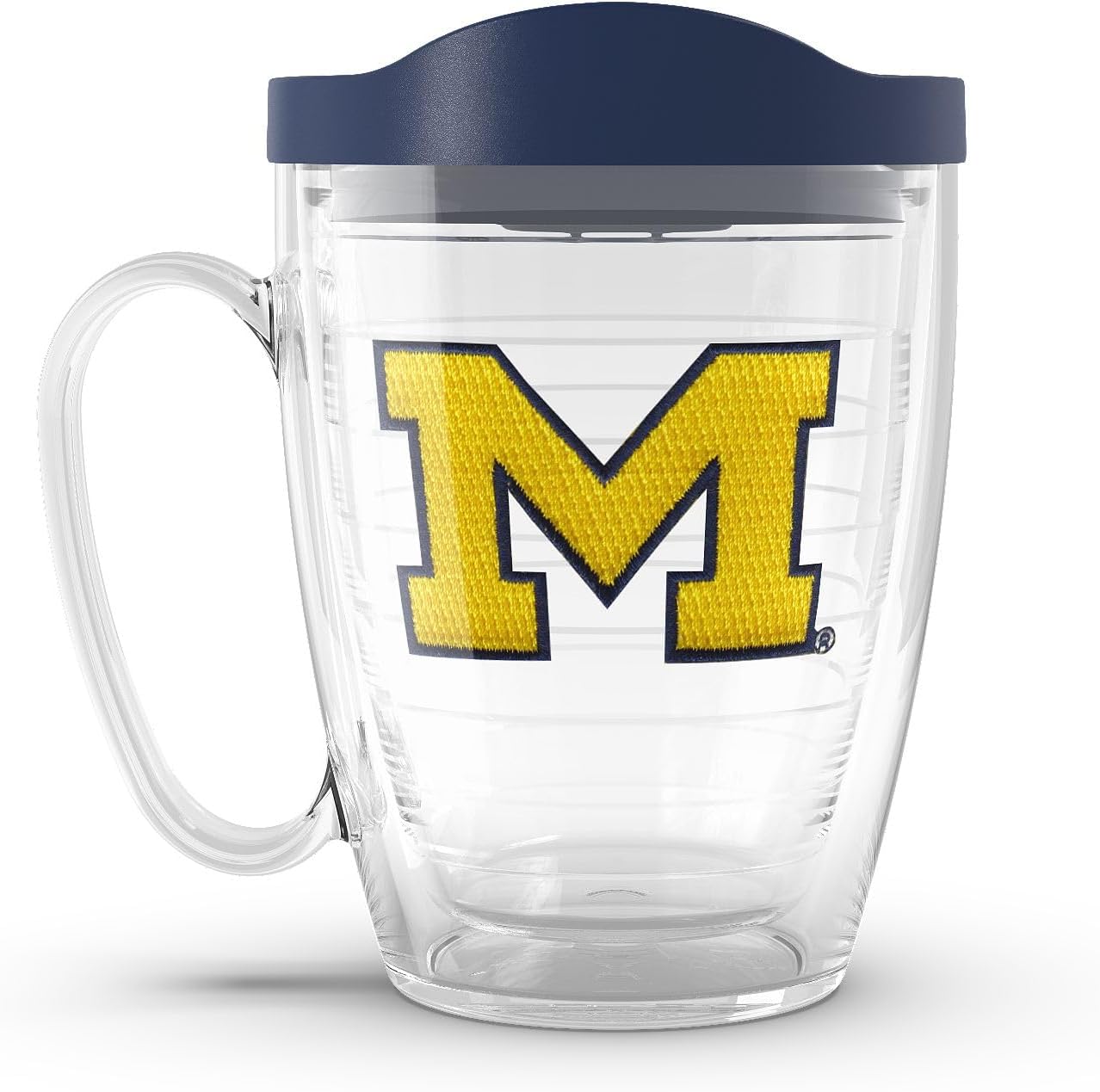 Tervis Made in USA Double Walled University of Michigan UM Wolverines Insulated Tumbler Cup Keeps Drinks Cold & Hot, 16oz Mug, Big M