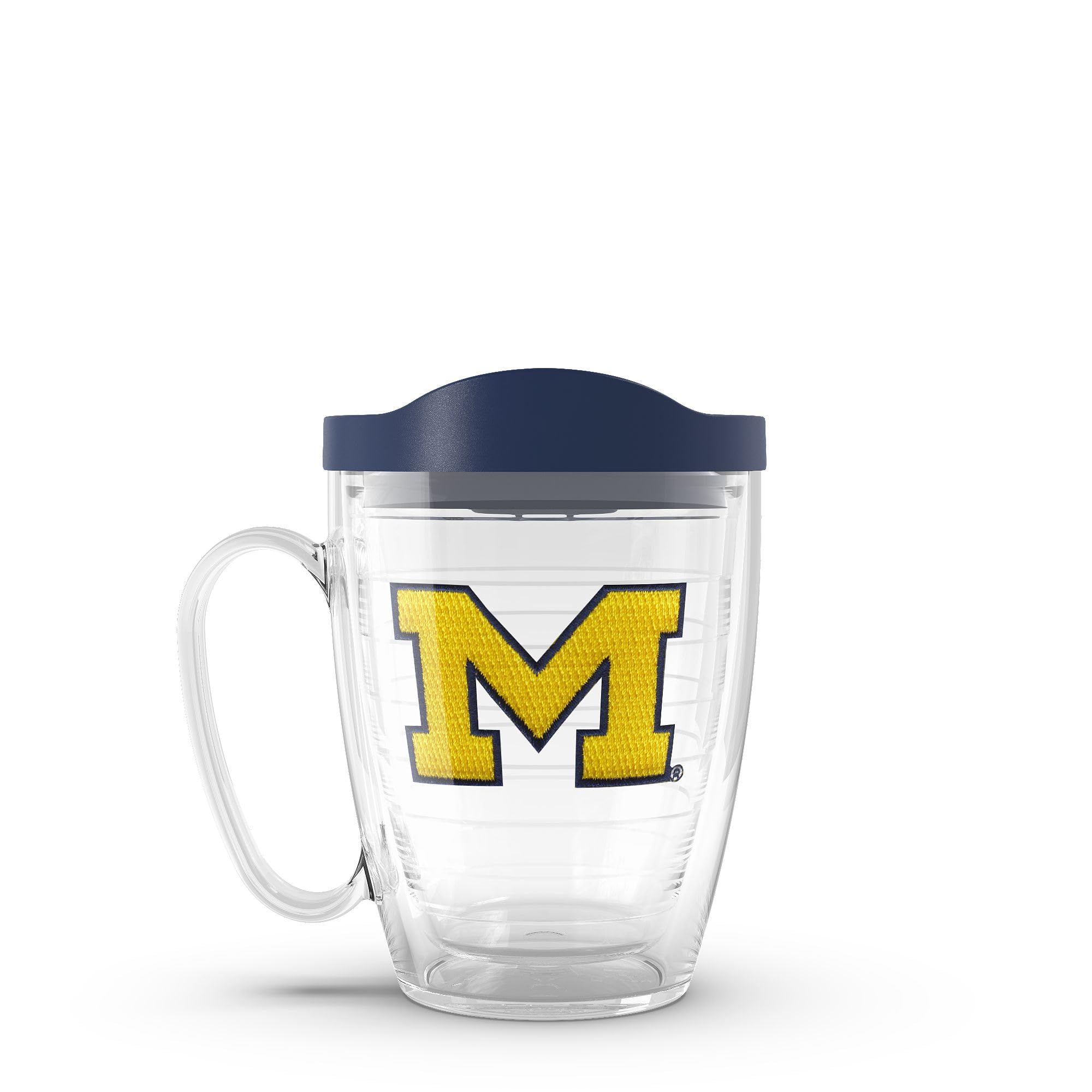Tervis Made in USA Double Walled University of Michigan UM Wolverines Insulated Tumbler Cup Keeps Drinks Cold & Hot, 16oz Mug, Big M