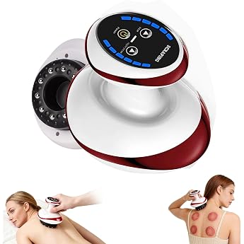 4 in 1 Elektrischer GuaSha Massager - 6 Stufen Anti Cellulite Ger t Schr pfger t Elektrisch mit W rmefunktion Kabelloses Design Vakuum Massageger t Schr pfmassageger t f r Bessere Durchblutung
