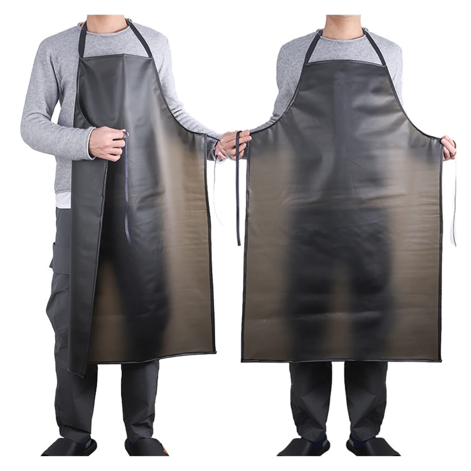 IOFIT Delantal PVC suave largo grueso ropa de trabajo impermeable y a prueba de aceite delantal de cocina familiar 1