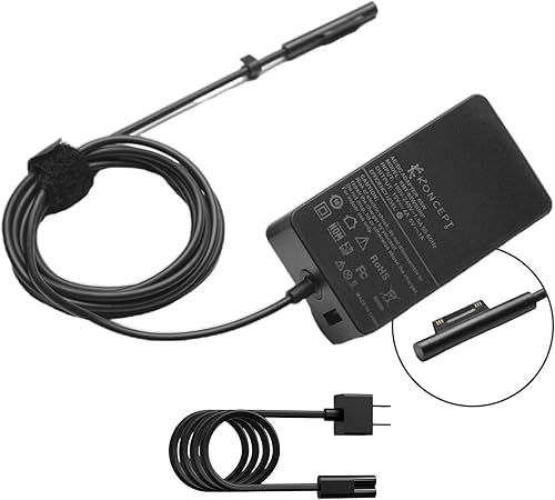 Cargador para portátil Microsoft Surface Pro de 65 W, 15 V, 4 A, adaptador de corriente alterna 100-240 V 50-60 Hz para Surface Pro 109877+65433X