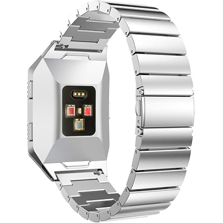 UKCOCO Correa de Metal Fitbit Ionic, Banda Acero Inoxidable Mujeres Hombres Reloj Inteligente Correa de Reemplazo Accesorios de Pulsera para Fitbit ...