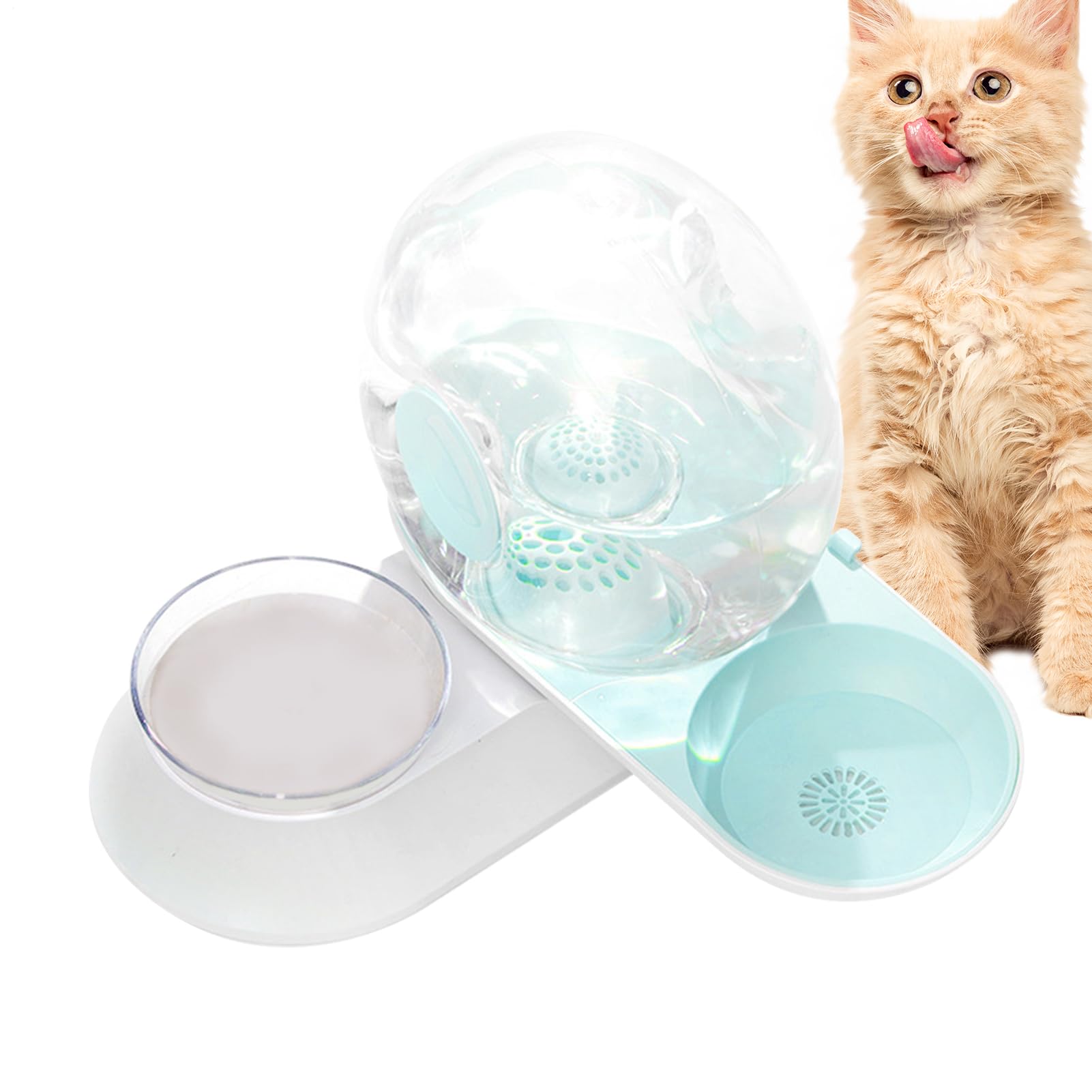 Distributore d'acqua per cani, a forma di lumaca, con mangiatoia per piatti, dispenser d'acqua per cani, cuccioli, gattini, conigli, animali