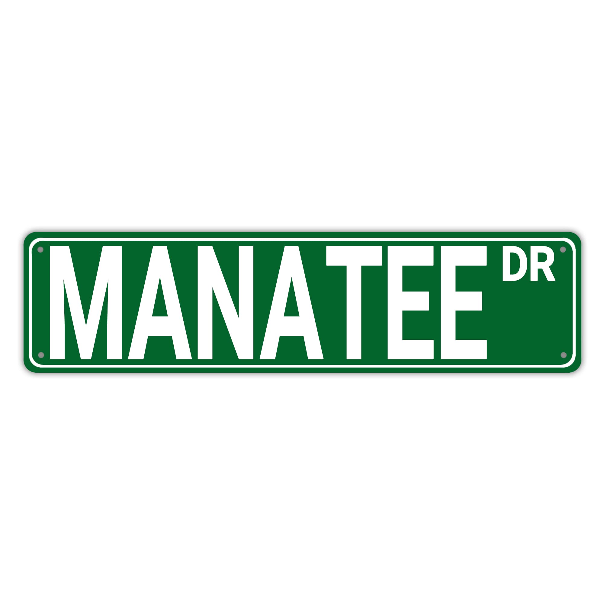 Manatee Dr Retro Tin Signs Aluminum Metal Plaque Quotes Exit Home Kitchen Garden Non-Fade Pub Club Decor 4x16 Inch