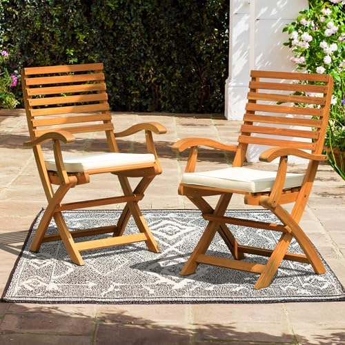 IDZO, Percy Chairs Heavy Duty 400lbs Capacity Set of 2 w/Cushion,...