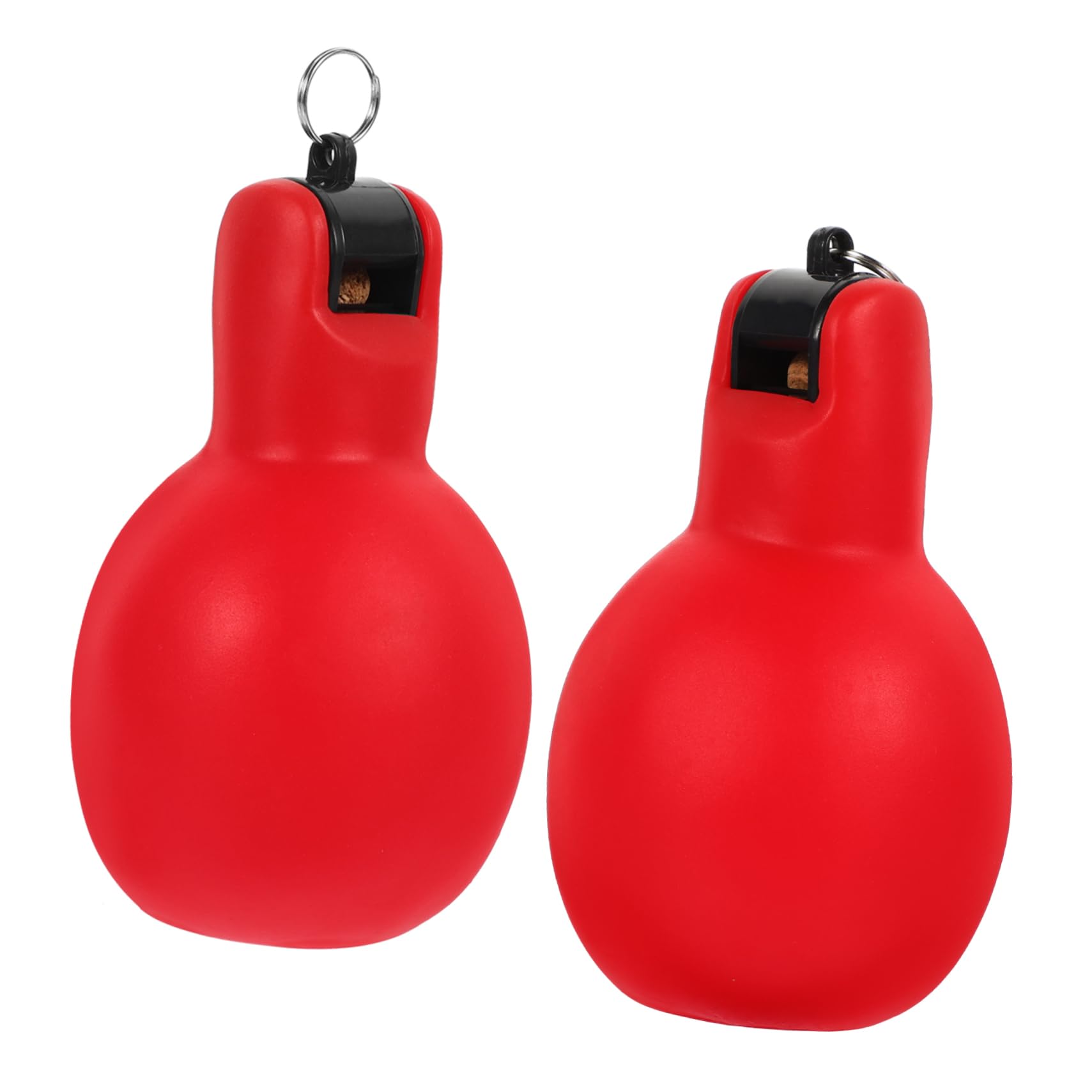 Sosoport 2st Outdoor-Pfeife Jagdpfeife Tragbare Überlebenspfeife Pfeife Für Draußen Pfeife Für Camping Pfeife Für Den Notfall Im Freien Multifunktions-quetschpfeife Notfallpfeife Rot PVC