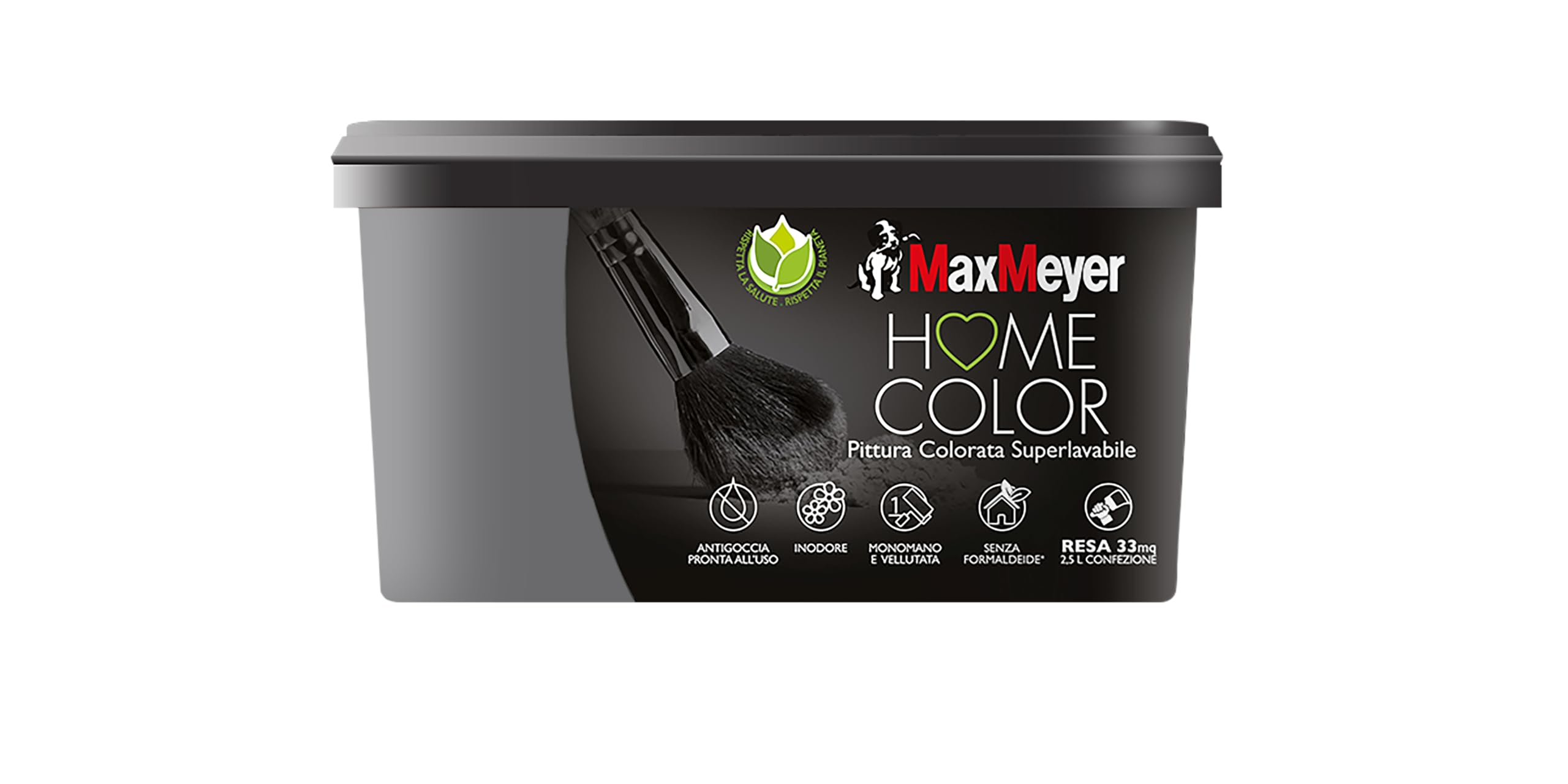 MAXMEYER Pittura Colorata Superlavabile Home, Color Smoke 2,5L