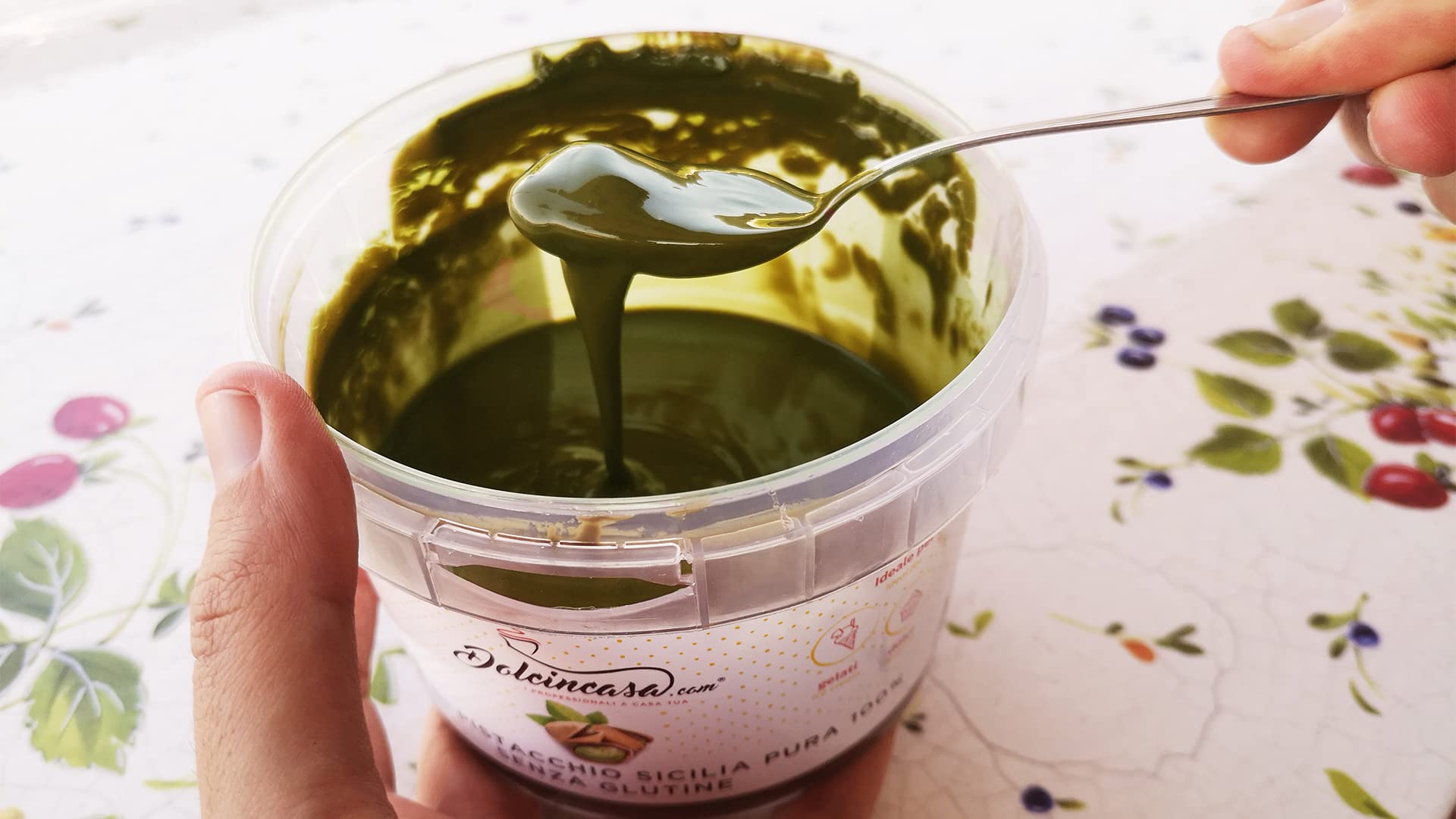Dolcincasa-com Pasta di Pistacchio Sicilia Pura 100% per Gelati e Pasticceria prodotto a Bronte, 250g
