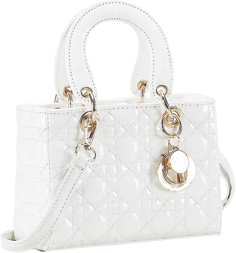 YGMB Women's Fashion Bright PU Leather Tote Shoulder Satchel Handbag