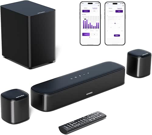 ULTIMEA 5.1ch Sound Bar with Subwoofer, Home Theater Virtual Surround