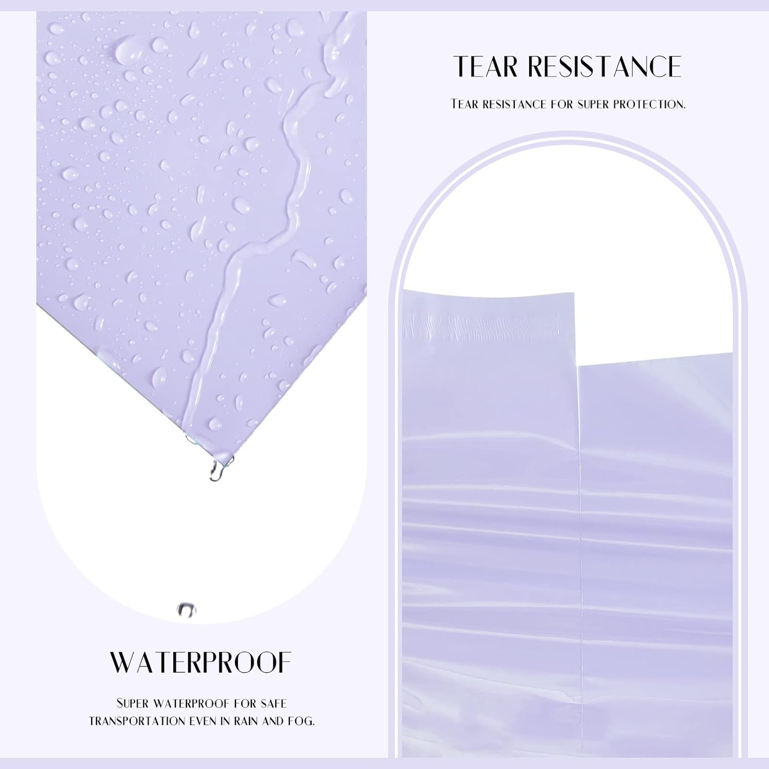 Metronic Lilac Purple Poly Mailers 14.5X19 100 Pack & Avocado Green Poly Mailers 10X13 100PC