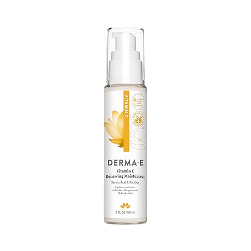 DERMA-E Hidratante renovador de vitamina C – Crema renovadora de piel facial iluminadora e hidratante – Crema hidratante facial antienvejecimiento y