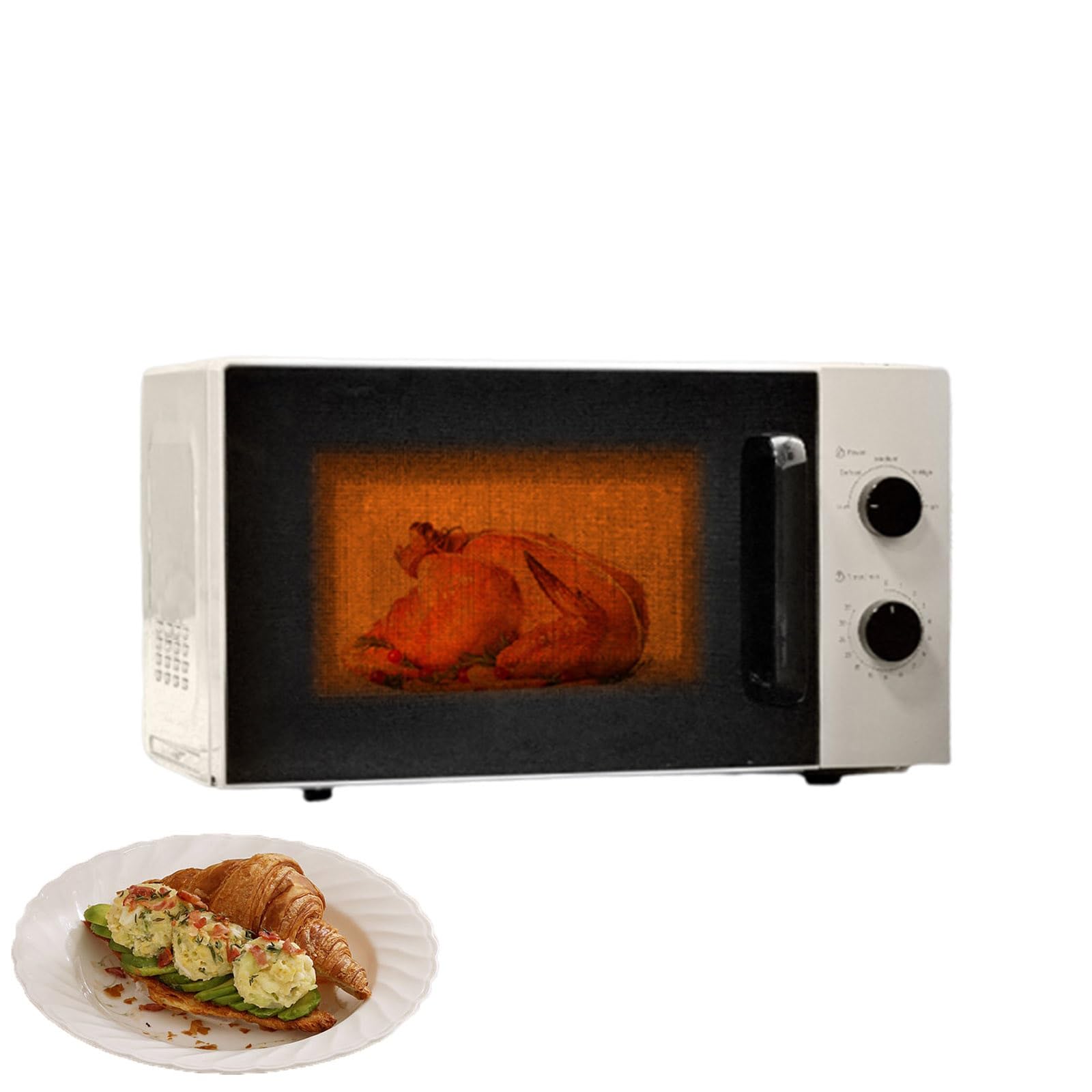 Mikrofalówka Cyfrowa Mikrofalówka Kompaktowa 0.9 Cu Ft 700w Solo Z Timerem I Funkcją Express, Talerz Obrotowy, Idealna Do Pokoju Studenckiego Lub Mieszkania