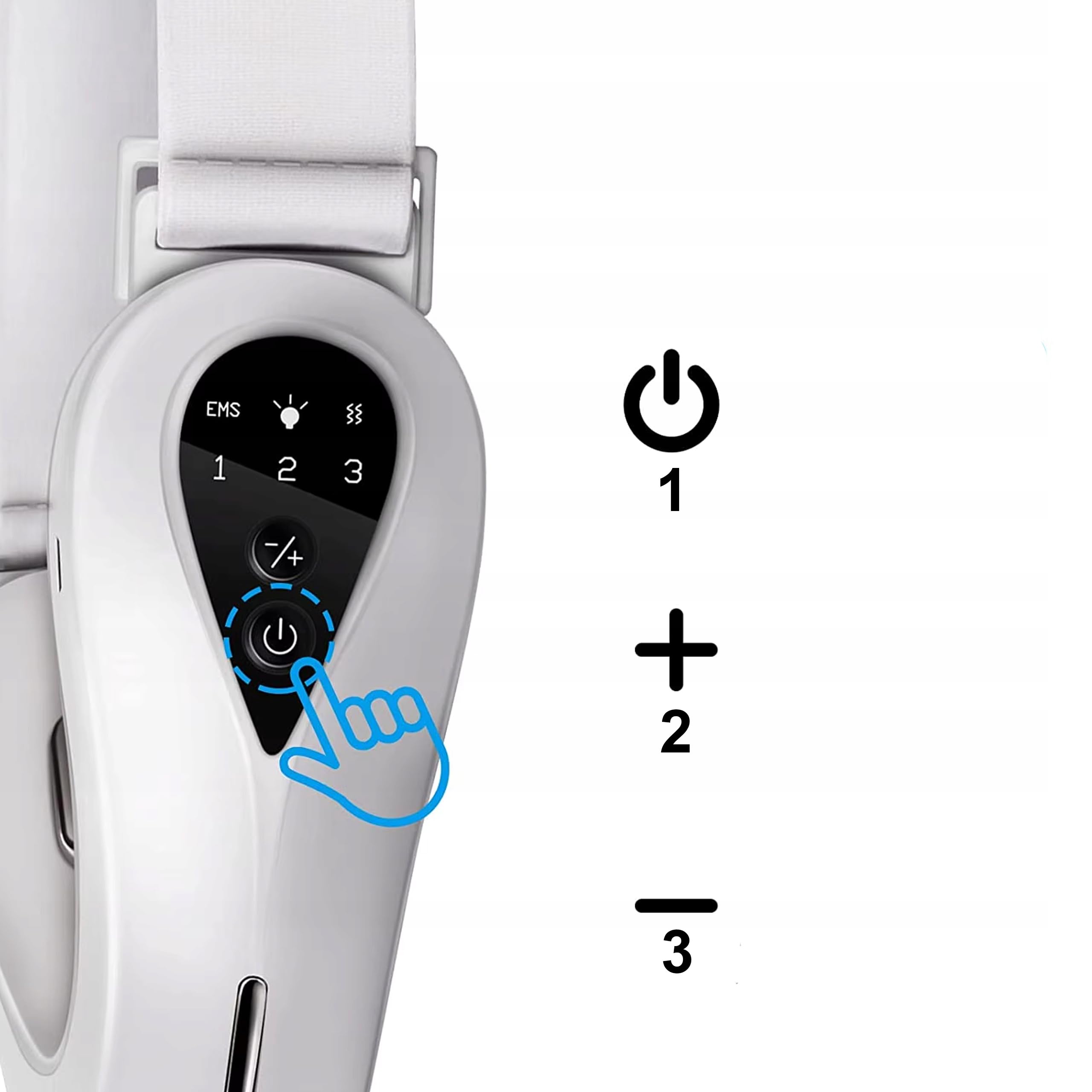 QSKY Masażer EMS do Twarzy i Podbródka z Fototerapią USB LED | EMS i fototerapia LED Modelowanie twarzy i podbródka Kilka trybów pielęgnacji Ładowanie USB Do codziennej pielęgnacji skóry