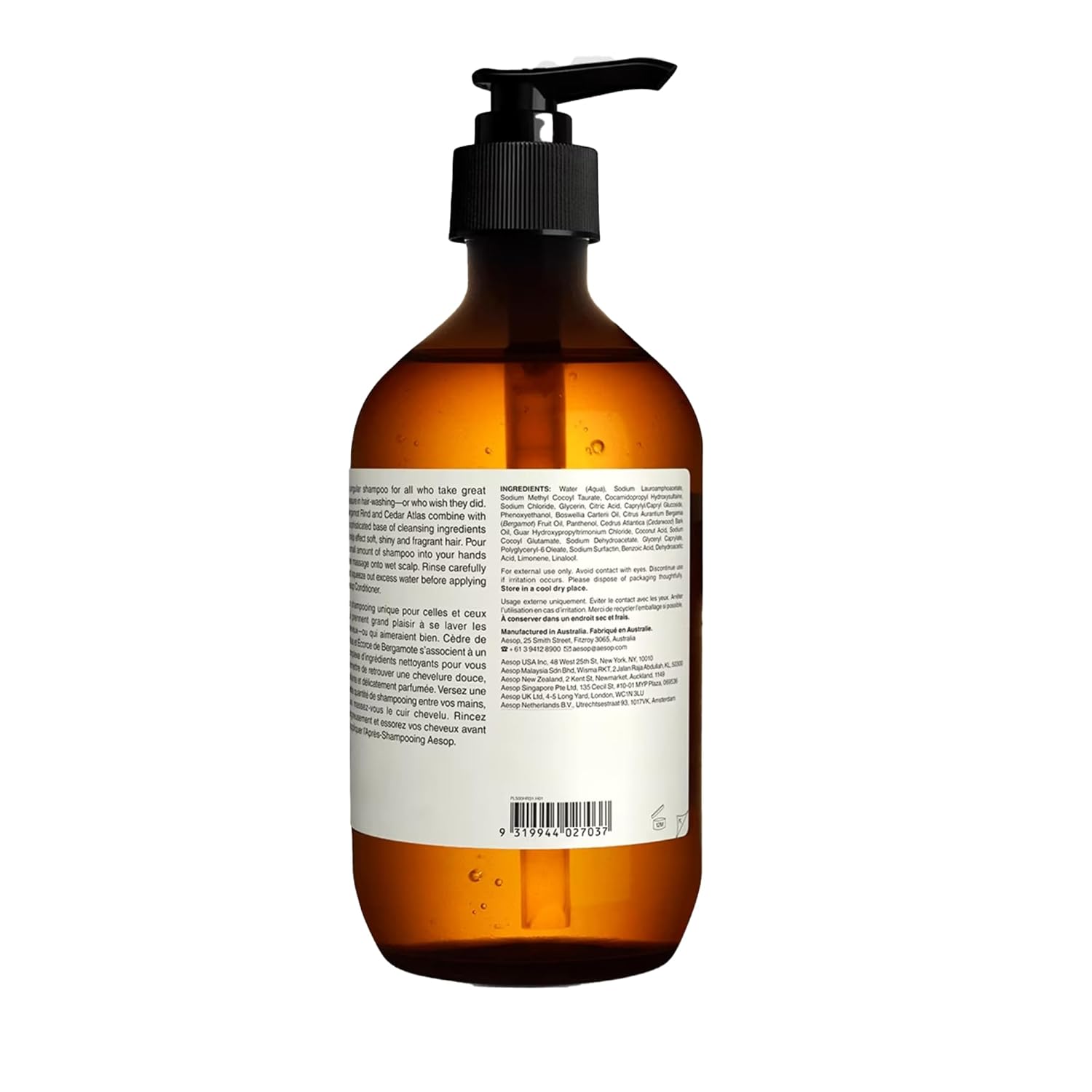 Aesop Shampoo | Soften Hair, Restore Shine | Bergamot Rind, Frankincense, Cedar Atlas | 16.9 oz / 500mL - Image 6
