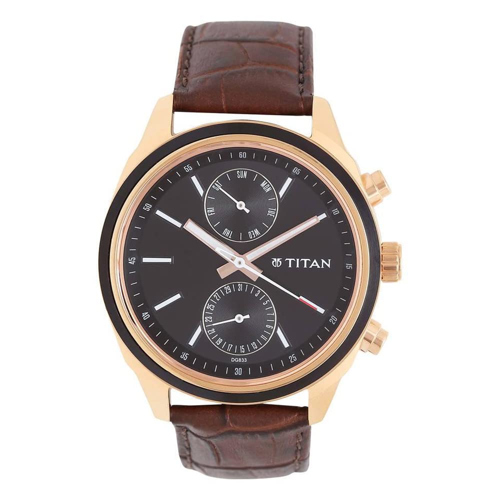 Buy Titan Mens MultiFunction Leather Watch 1733KL03 at Amazon.in