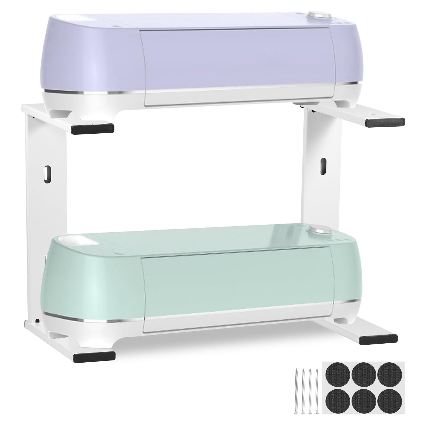 2-in-1 Stand Legs Compatible for Maker 3/ Maker Explore 3/ Explore Air 2, Sturdy Metal Double Machine Running Shelf Accessories, Saving Craft Table Space Organizer for Home and Office, 27.5x20.5x5cm