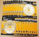 Lot of (20) 4-1/2" Diamond Blade Wet/Dry Turbo Arbor 7/8" 5/8" 20mm