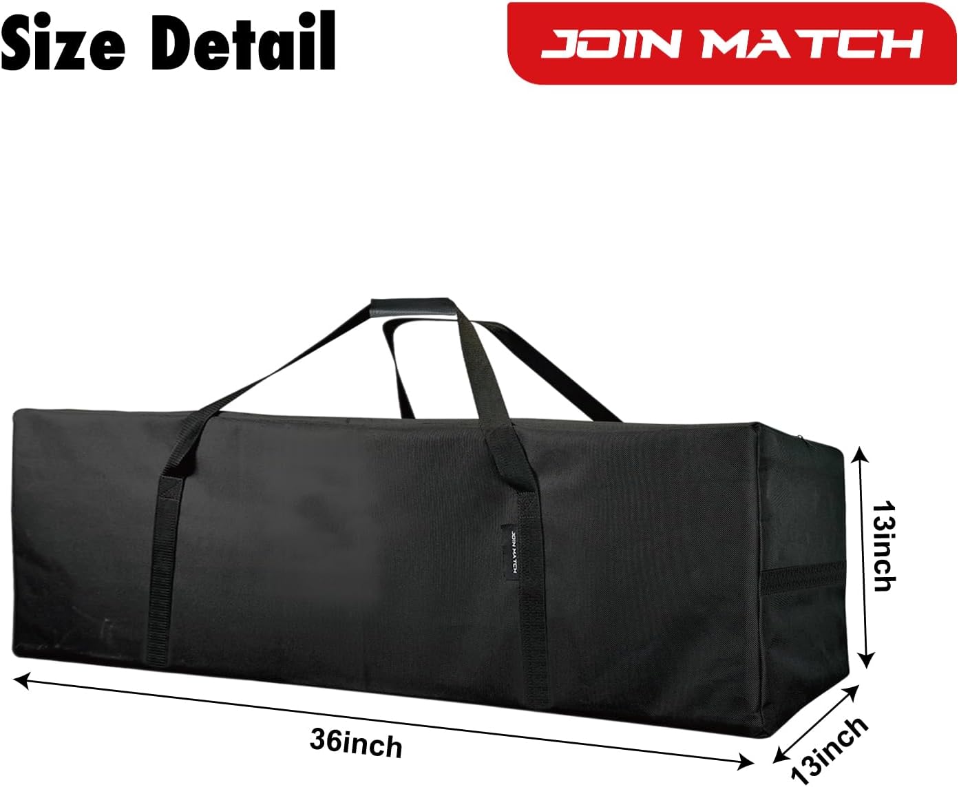 Large Travel Duffel Bag, 36 inch Sport Storage Large Zippered Bag, Sturdy & Water Resistant Made of Durable 600D Oxford Fabric for Camping & Hiking - Image 2