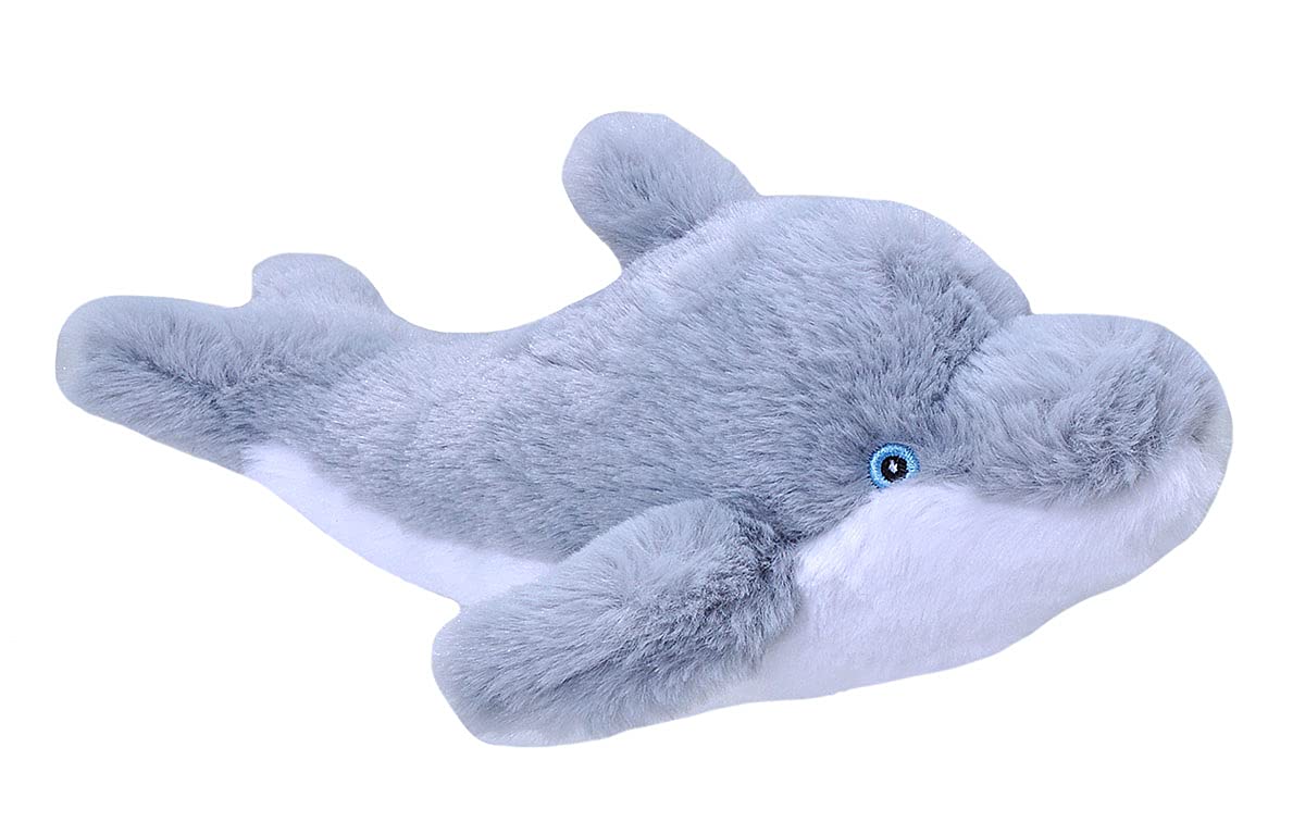 Wild Republic EcoKins Mini Dolphin Stuffed Animal 8 inch, Eco Friendly Gifts for Kids, Plush Toy, Handcrafted Using 7 Recycled Plastic Water Bottles