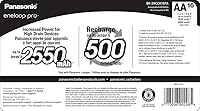 Vista 6 de Eneloop Panasonic K-KJ55KHC82A pro - Baterías recargables de alta capacidad 8AA, 2AAA y Panasonic BK-3HCCA16FA pro AA baterías recargables