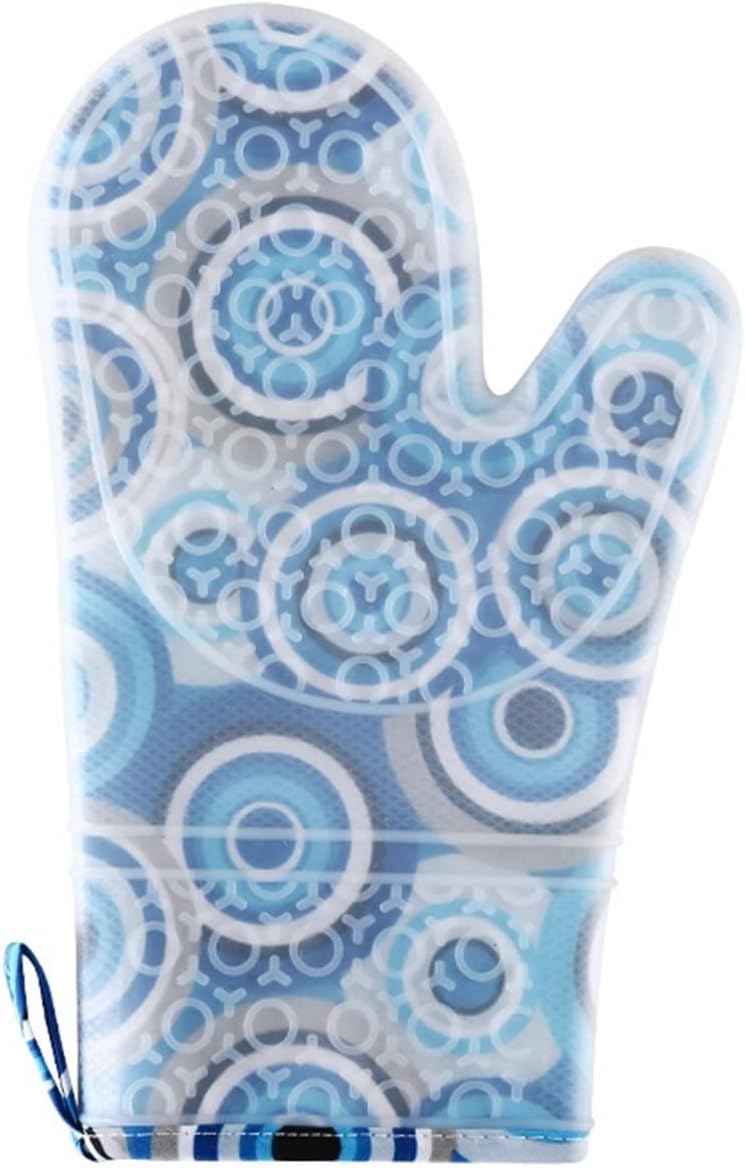 Baking Gloves Oven Gloves Heat Resistant Silicone Gloves Oven Mitts Non-Slip Cooking Barbecue Gants with Soft Inner Lining (Size : 1) ()