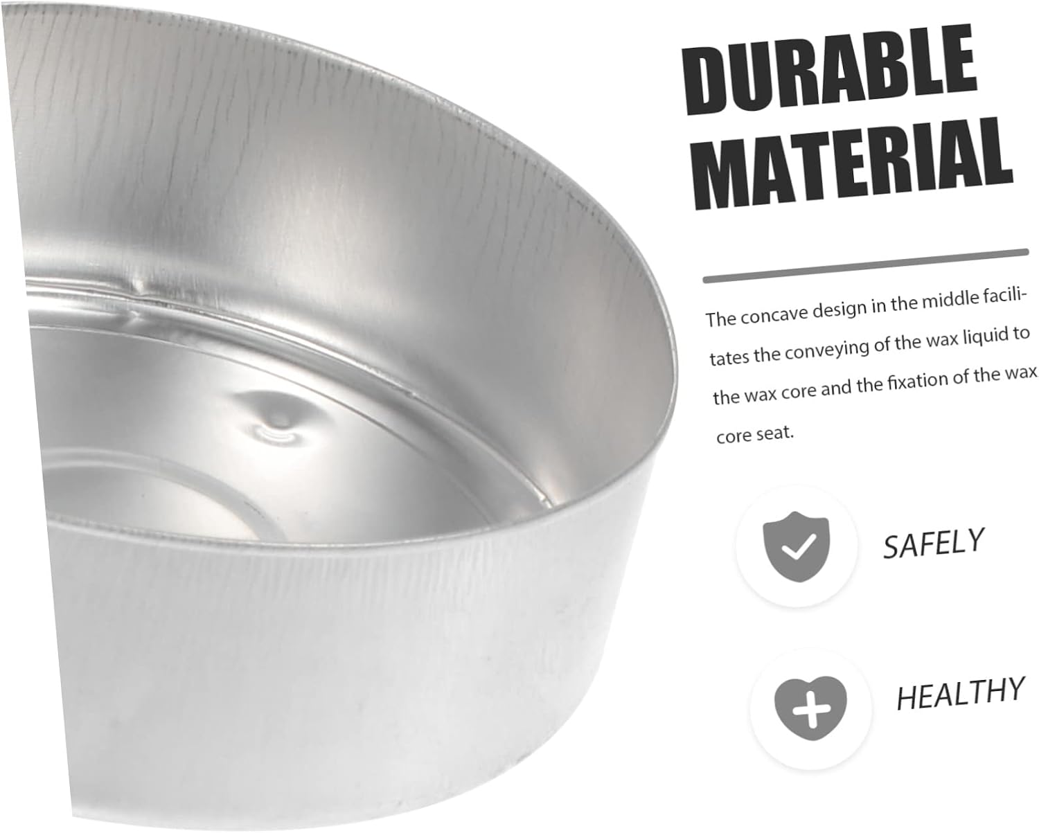 LALAFINA 200pcs Aluminum Wax Candle Container Practical DIY Tealight Holder for Candle Making and Craft Projects for Organizing Items and Scented