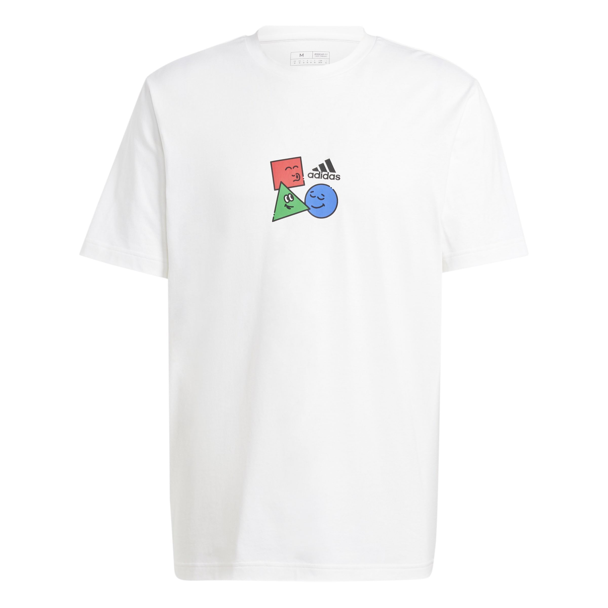 adidas Men's Positivity Shapes Graphic TEE, White, L