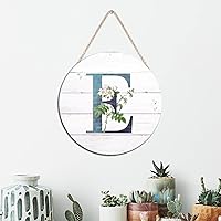 Vista 50 de Welcome Sign for Wall Initial Letter C Blue Round Wood Signs Monogram White Floral Wood Plaque Fresh Flowers 12in Mid Century Home Wall Decor for