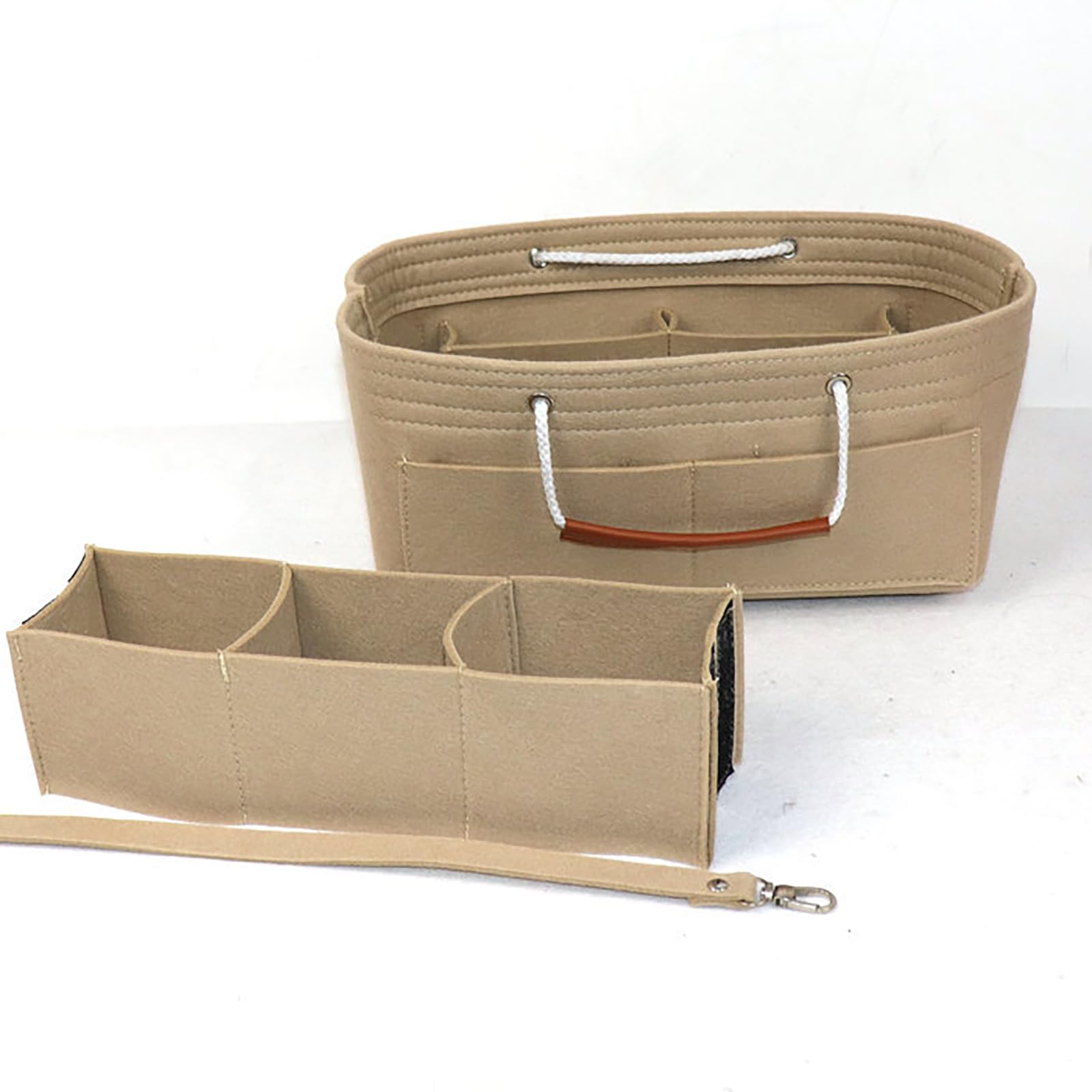Organisateur De Sac à Main En Feutre Avec Multiples Compartiments - 9,4 X 3,15 X 5,9 Pouces