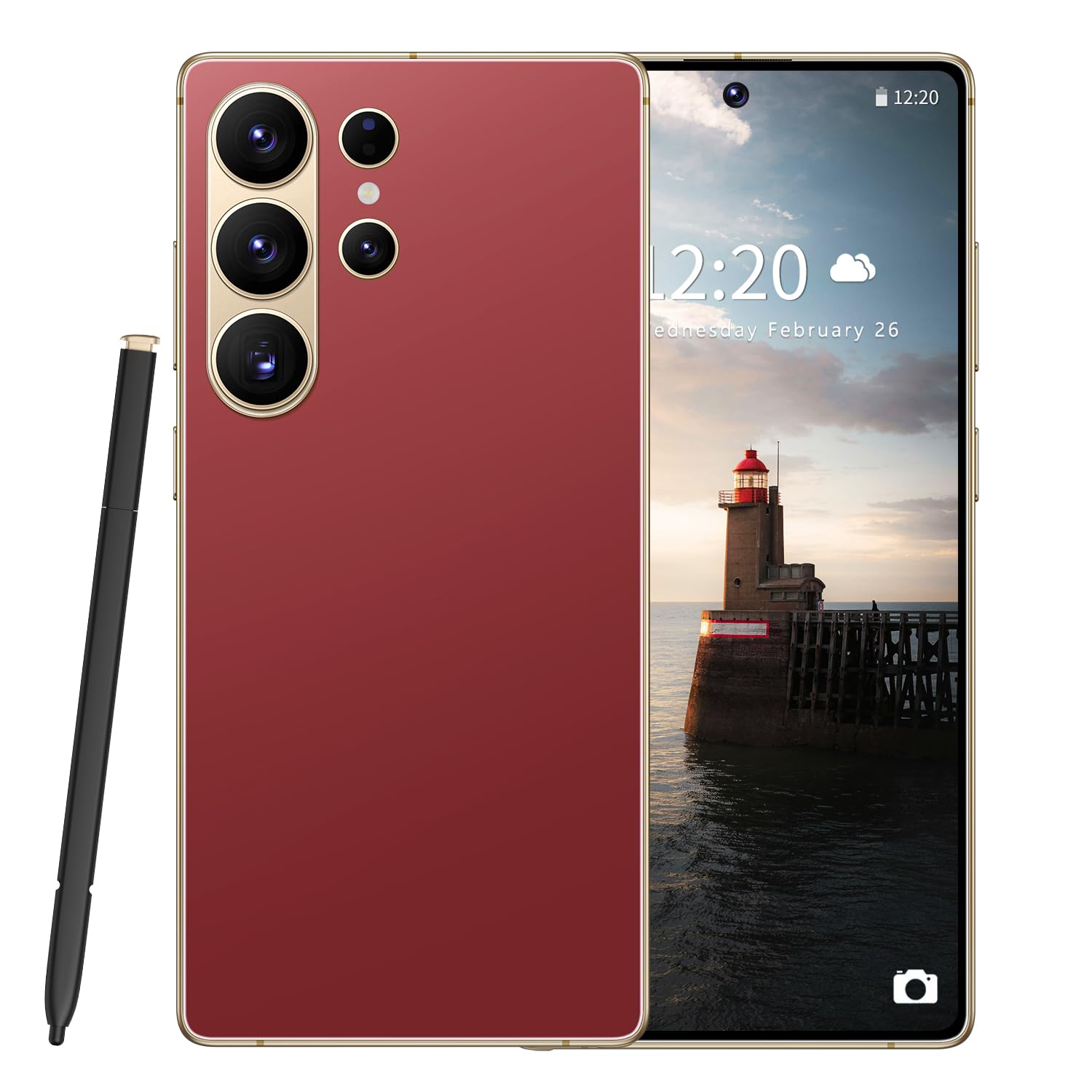 Huness S26 Ultra Unlocked Phone,Built in Pen The Phone,Cell Phone Battery 7000mAh 6.99" HD Screen,Android 15 16+512GB Smartphone,Dual SIM/5G/Face ID/Fingerprint Lock/GPS (Deep Blue, 16+512G) — view 12
