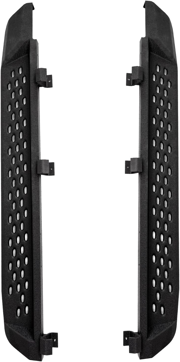 Raptor Style Running Boards for 2021-2025 Bronco 2-Door 600 Lbs (Not fit Bronco Sport or Bronco w/o Rock Rail) Rust Prevention Coating Heavy Duty Black Side Step Bar Driver & Passenger Side