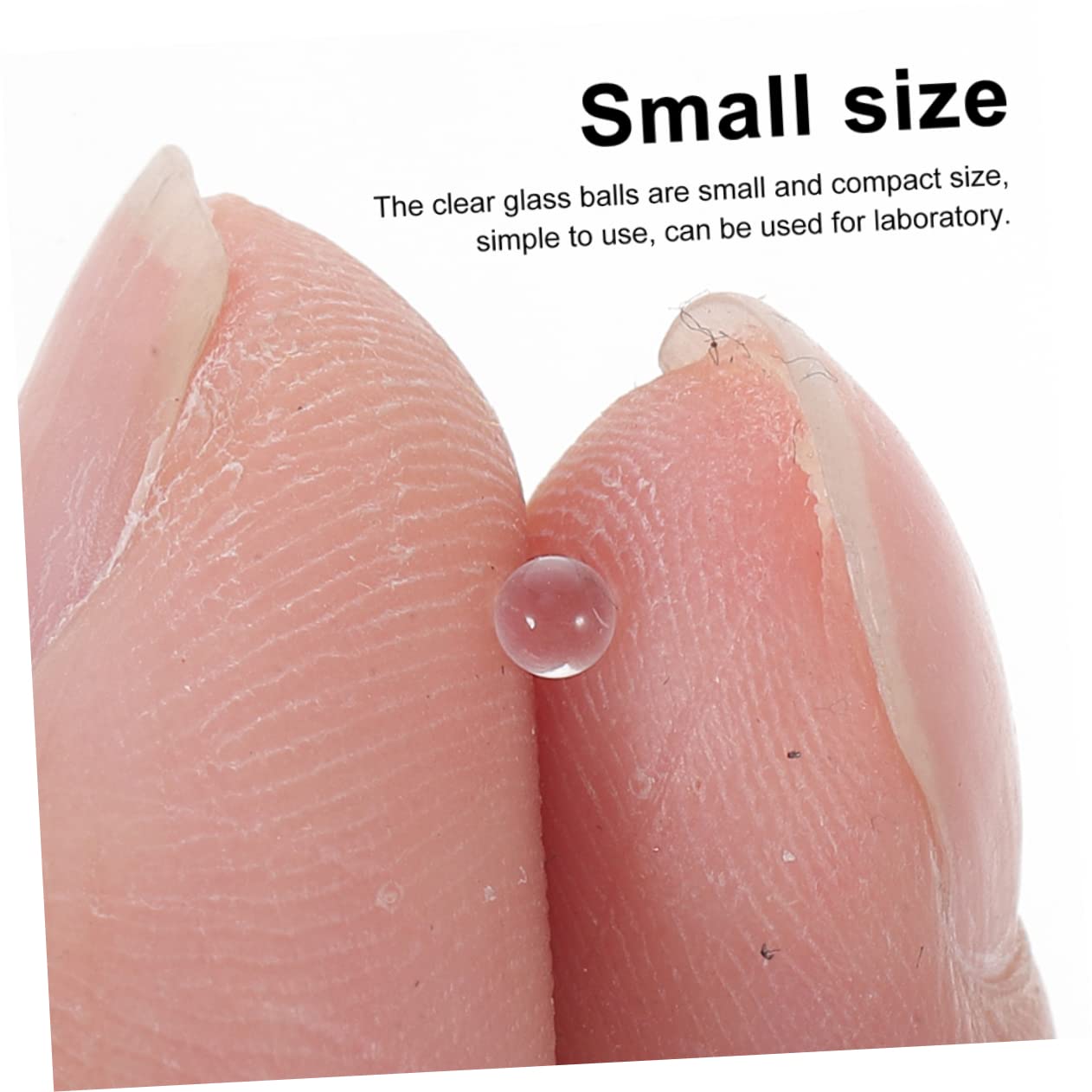 PLAFOPE 2000pcs Mini Glass Balls Solid Small Glass Spheres Lab Beads for Ornaments Crafts