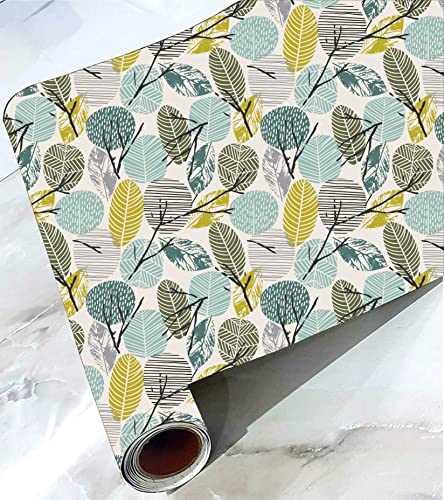 Image of CABANA HOMES Wall Stickers Botanical DIY Leaves Wallpaper for Home Decor (45 x 125 cm, 2 Rolls) (12 sq. ft) Decorative Self Adhesive Living Room Decal Bedroom, Grey