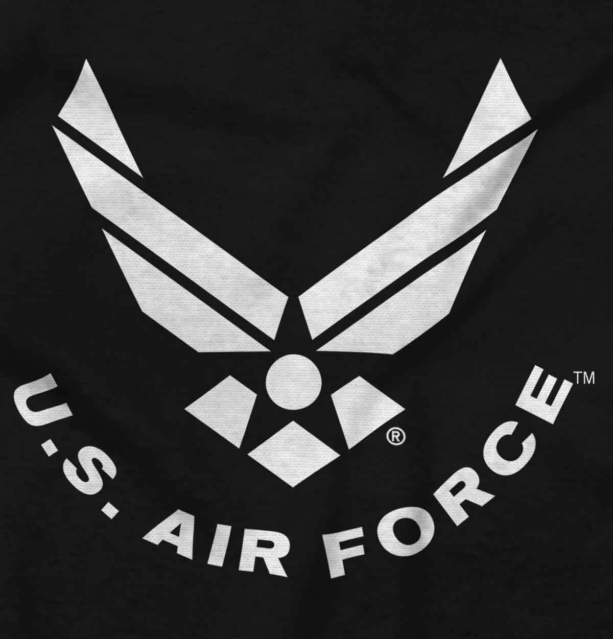 Brisco Brands US Air Force Official USAF Symbol Hoodie Sweatshirt Women Men Black
