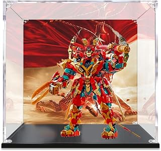Vortix Acrylic Display Case for Lego 80045, 2mm Transparent Showcase with Black Base, Acrylic Box Organizer Dustproof (Not Included Lego Model)