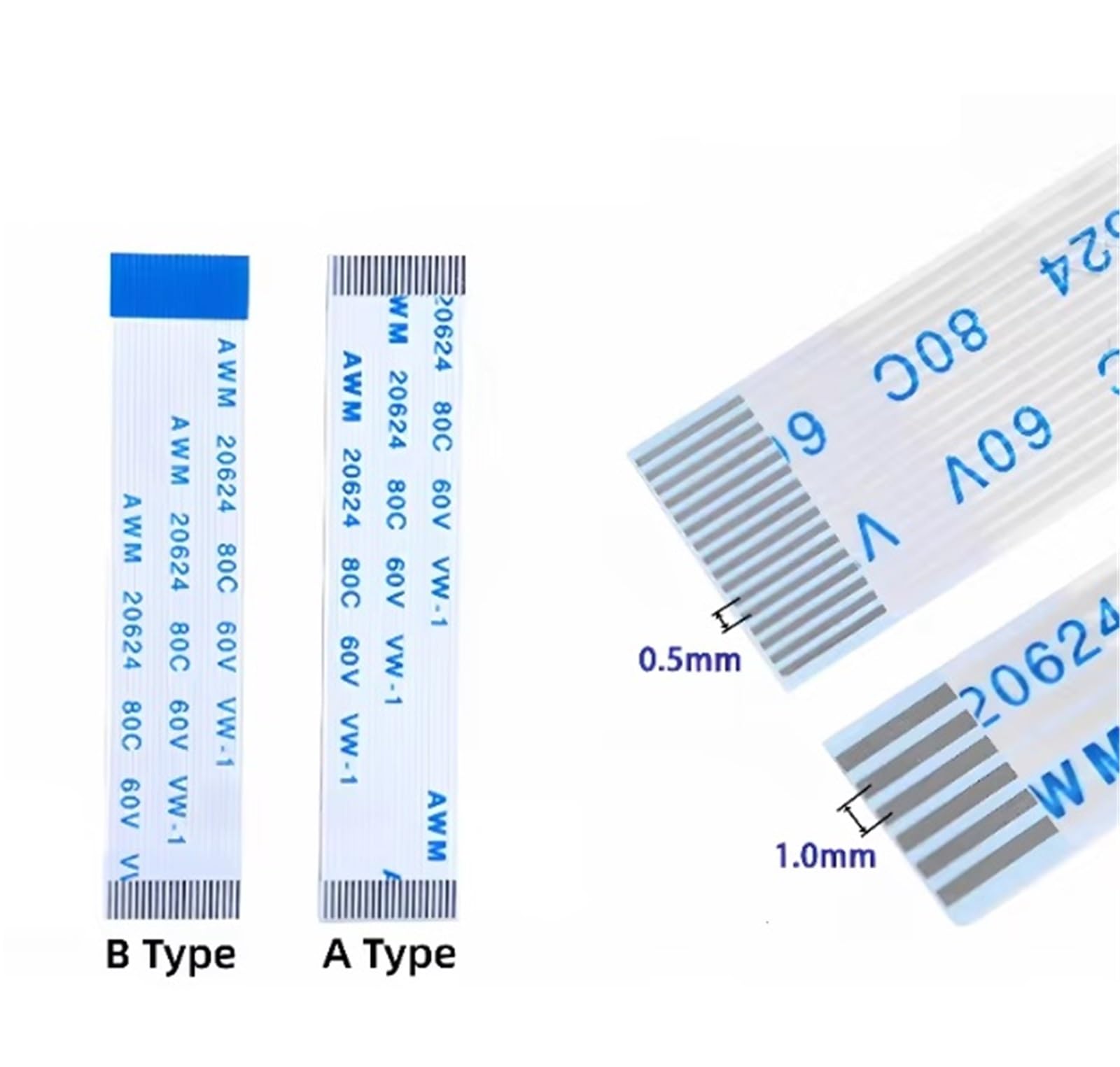 10PCS FPC FFC Nastro Cavo Piatto Flessibile 4/5/6/7/8/10/12/14/16/20/22/24/26/30/34/40 Spille 0.5MM 1.0MM Passo Avanti Indietro