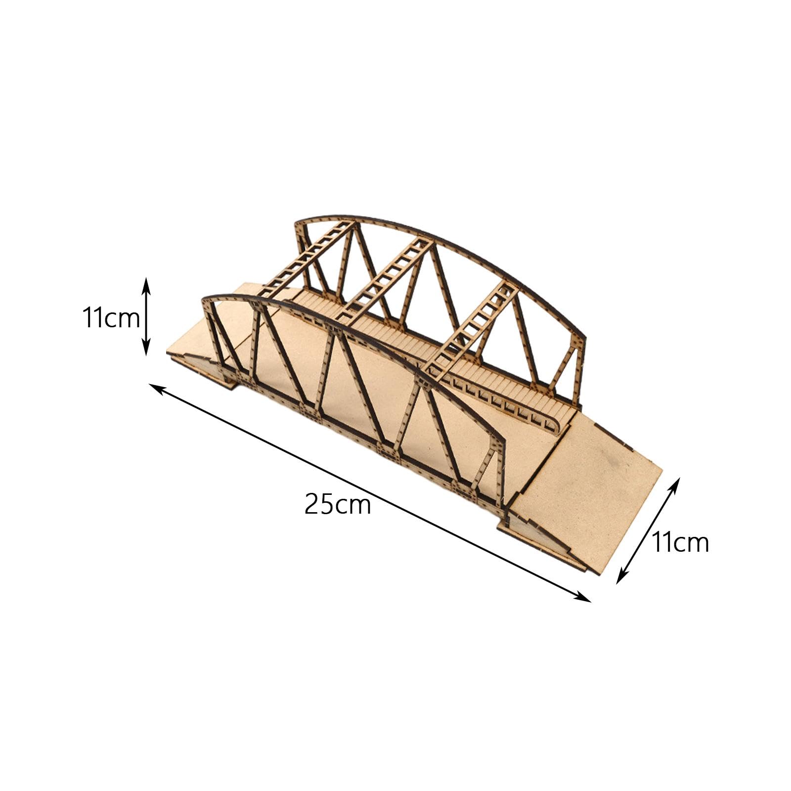 MagiDeal Kit di Modellismo di Ponte Europeo in Legno in 1/72, Regalo, Artigianato in Legno Fatto a Mano, Giocattolo di Costruzione in Legno Fa, Ponte Grande
