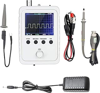 DSO150 Digital Oscilloscope Kit Updated Version with 2.4" LCD Display DSO150 DC/AC Power Supply BNC-Clip P6100 Cable Probe