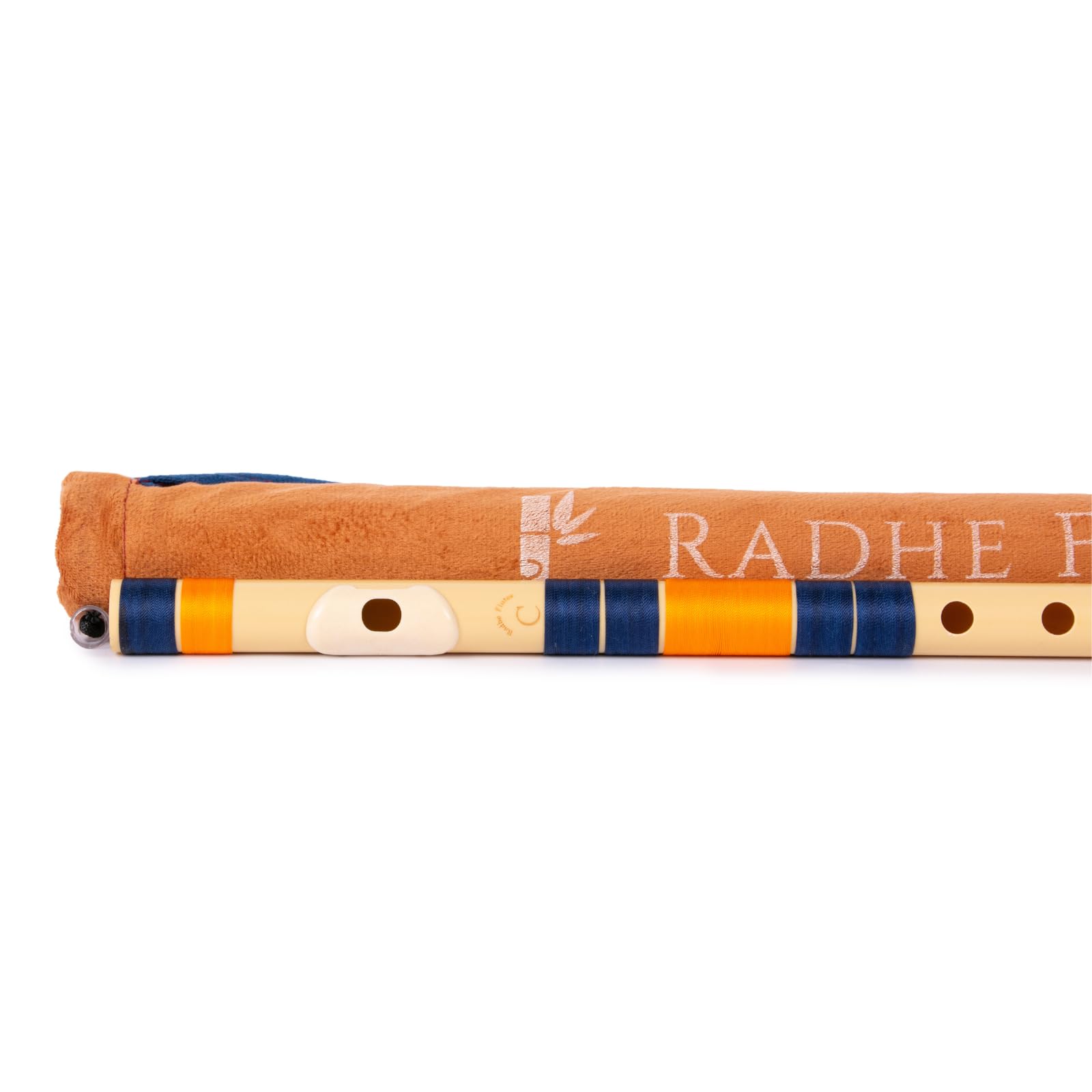 Radhe Flutes | PVC Fiber | C Natural | Right Handed | Dark Blue & Orange Threads | Assorted Colours for Velvet Cover + Complete Flute Beginners Online Course In Hindi and English — Amazon image 7