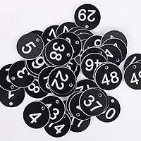 名札・番号札 (鉄道荷札) Amazon | 番号札アルミ合金30枚タグ クローク札 荷札 荷物整理