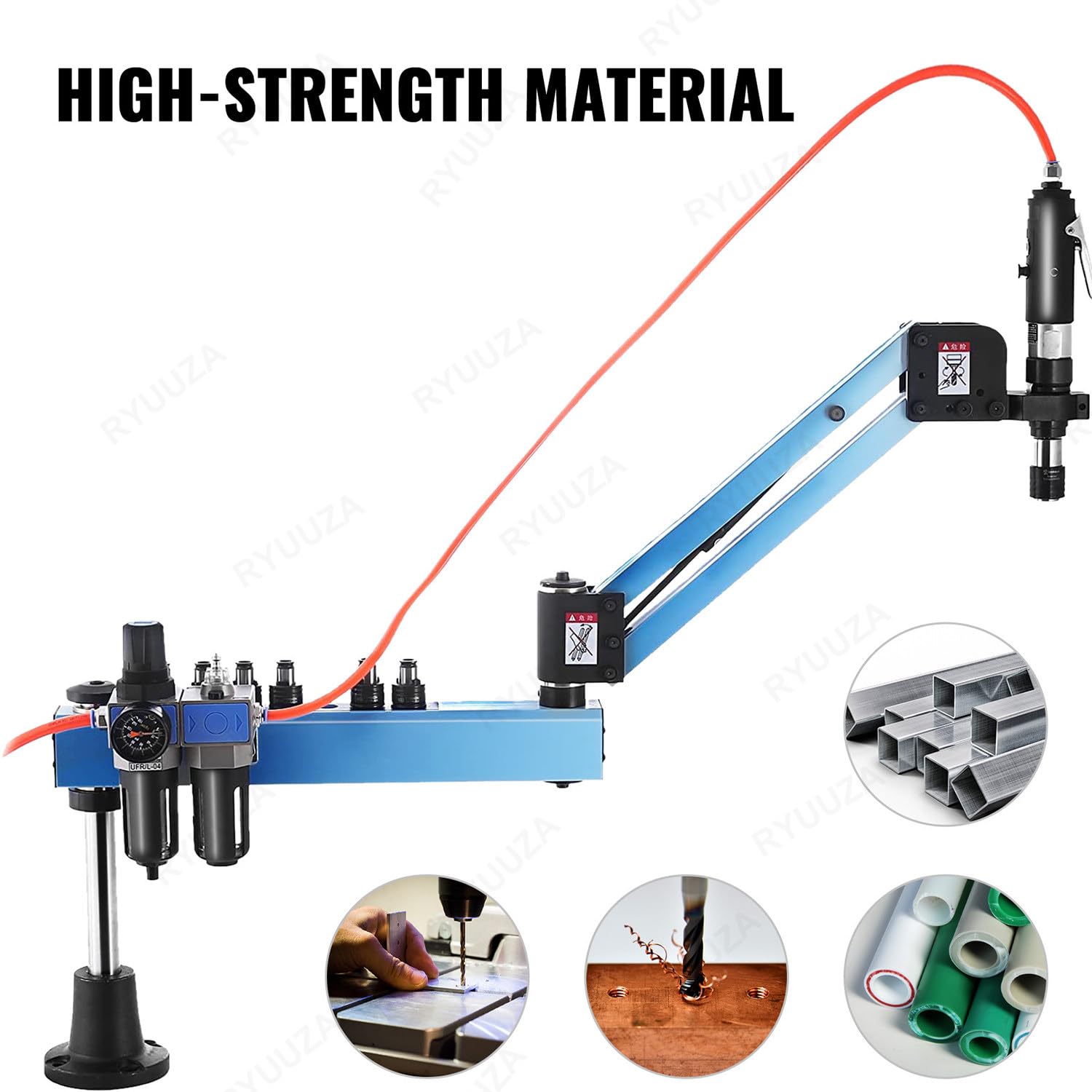 Fabricante máquinas eléctricas, Pinzas Brazo sujeción neumática, Pinzas Grifo, ángulo Taer Aire neumático, Brazo Flexible, Tuerca sujeción