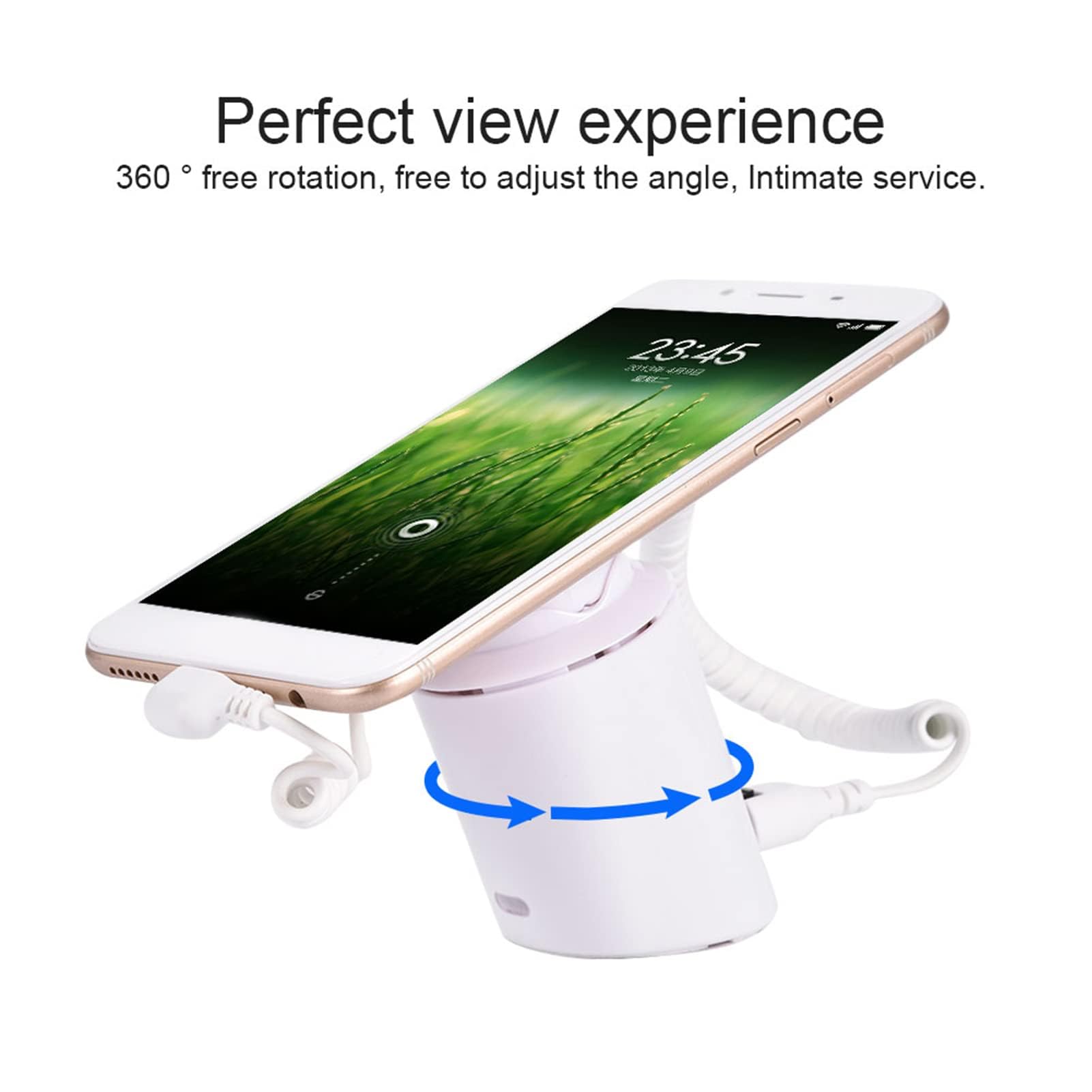 Display Antifurto Per Telefono Con Allarme – Supporto Rotazione 360° Per Negozi, Ricarica E Sicurezza 2 In 1 - 5