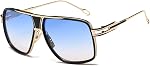 Lunettes de soleil Aviator pour hommes Retro Fashion Goggle Alliage Nuances de cadre