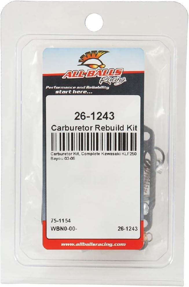 All Balls 26-1243 Carburetor Repair Kit (26-1243 Kawasaki KLF250 Bayou 2003-2006)